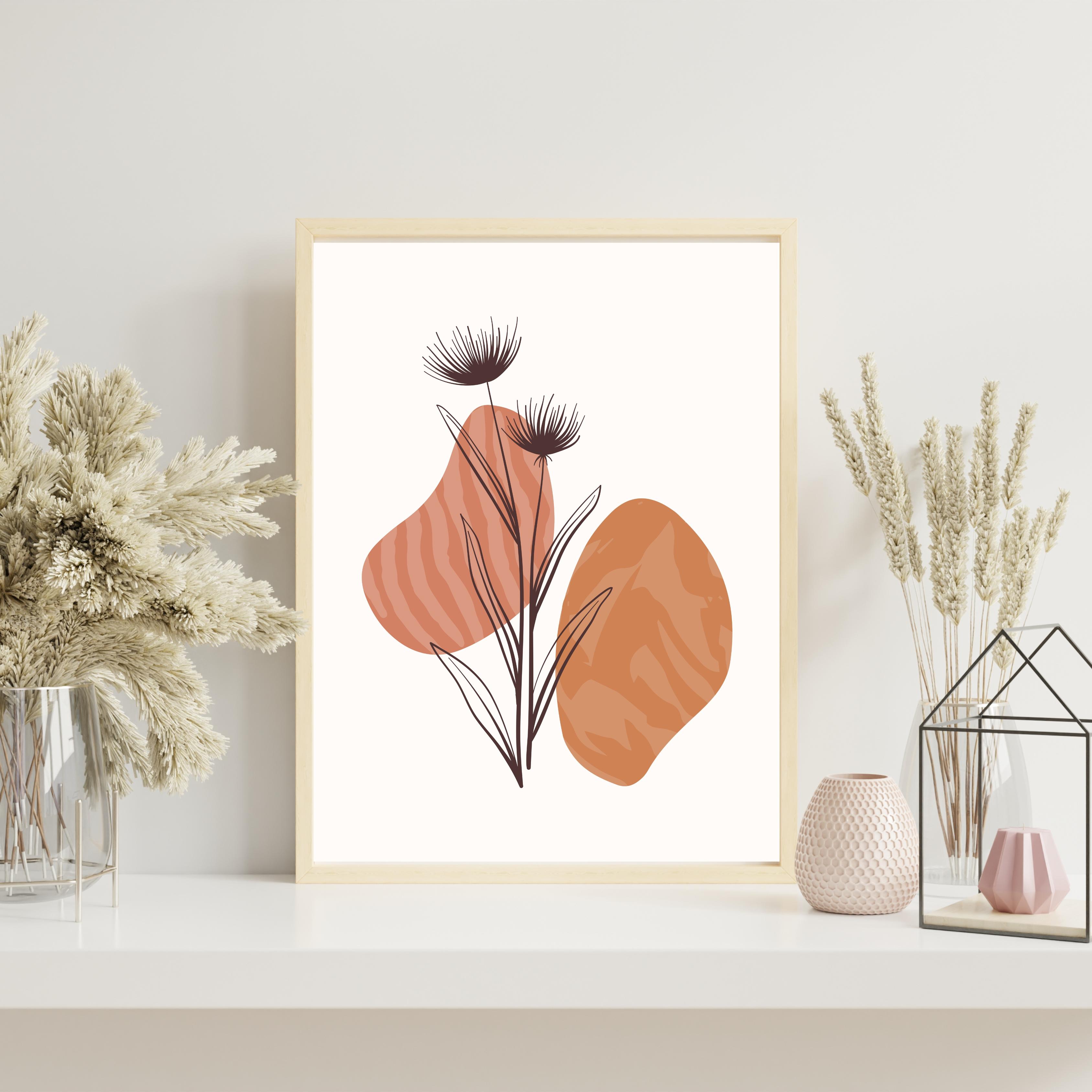 Éclosion Abstraite (ou Fleurs et Ambiance Terreuse)