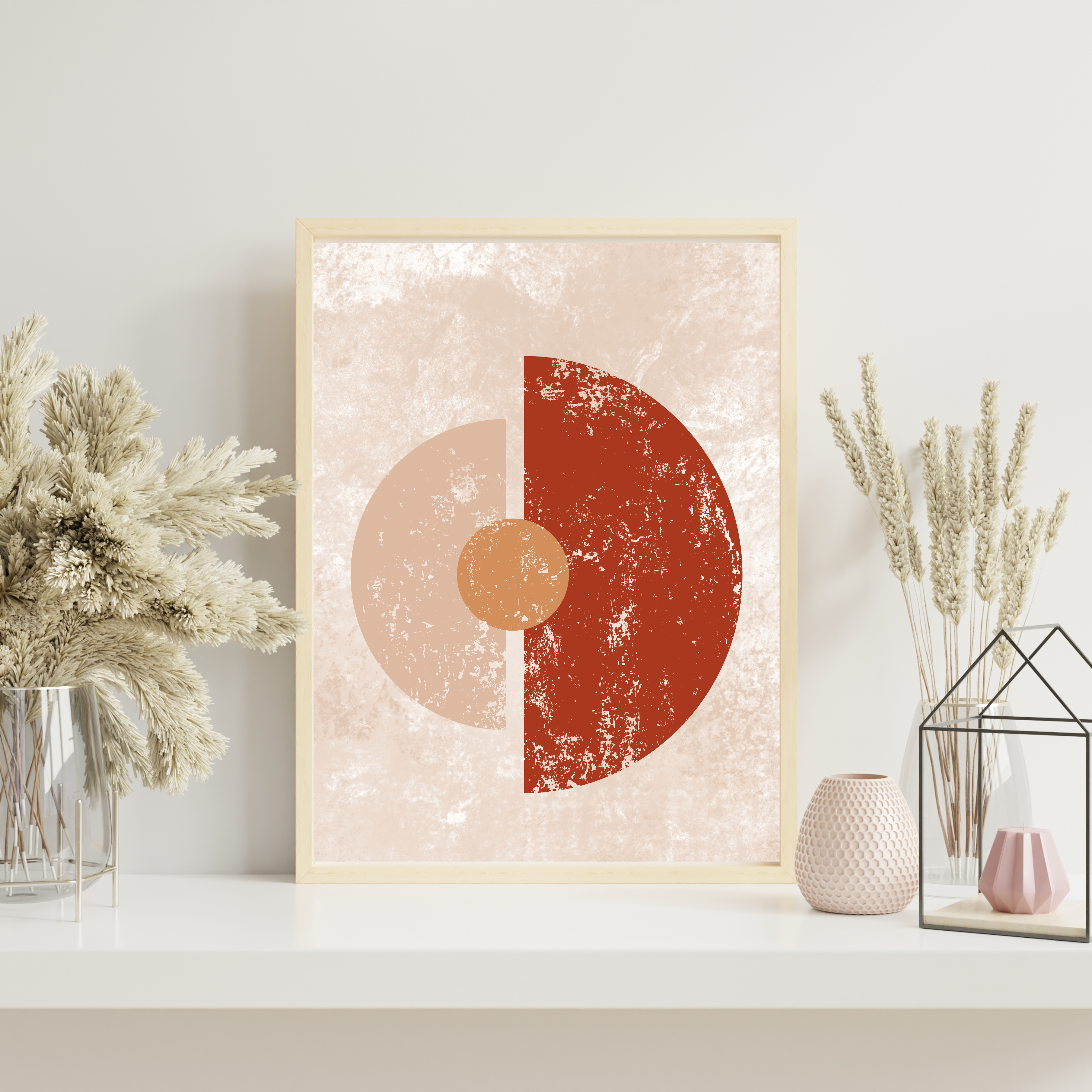 Cercle Texturé Divisé (ou Éclipse Sépia et Rouille)