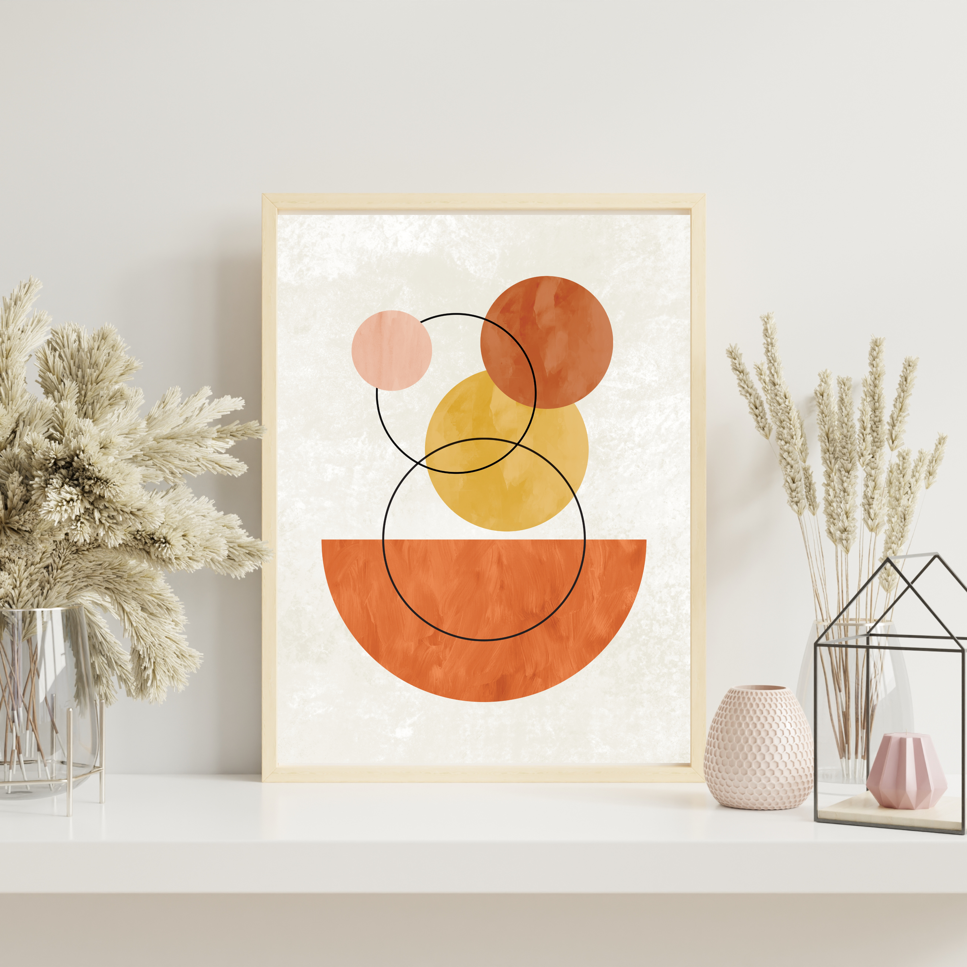 Lever de Lune Ocre (ou Composition Chaude et Ronde)